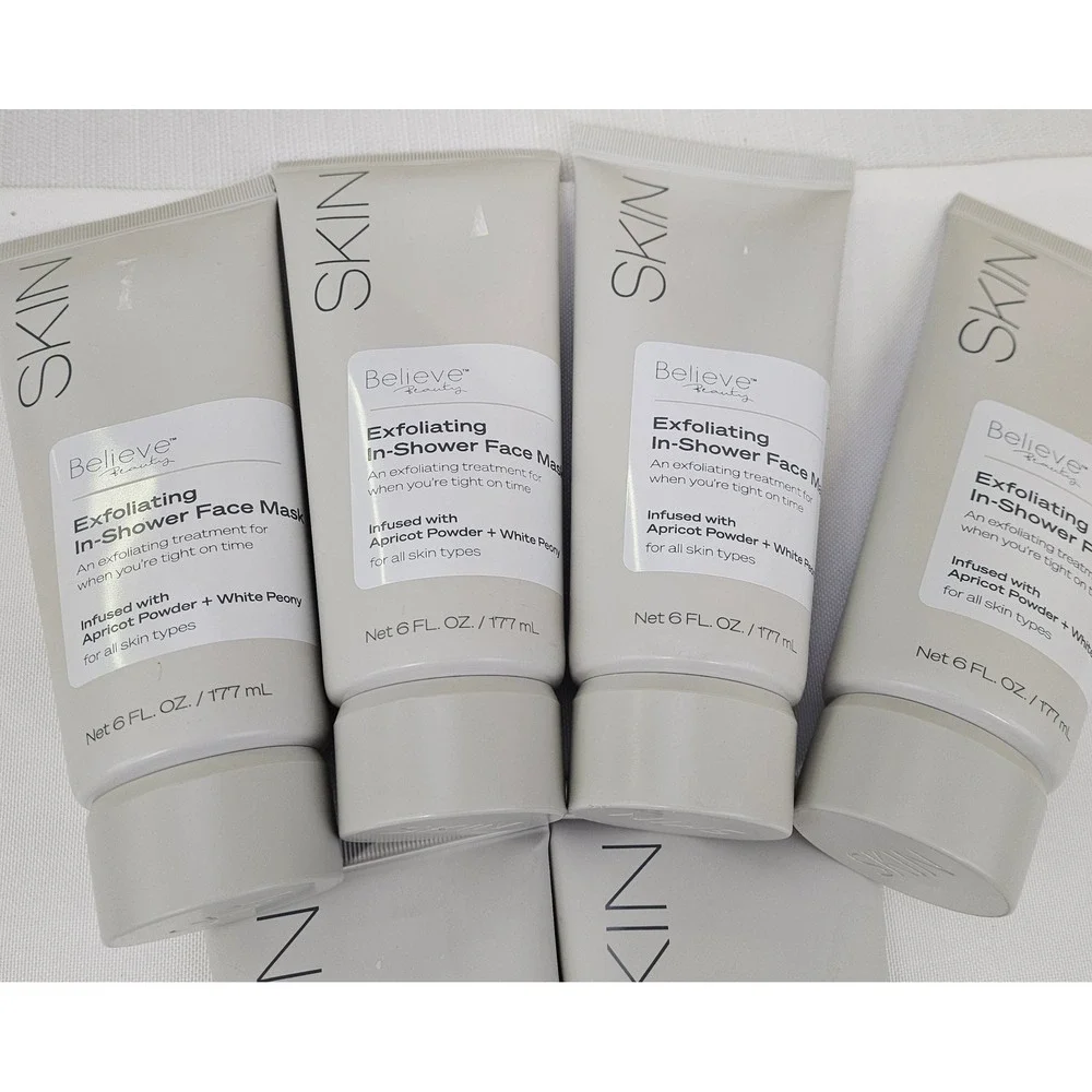 Believe Beauty Skin Face Mask Lot 4 Exfoliating In-Shower 2 Hydrating Overnight - Picture 3 of 8